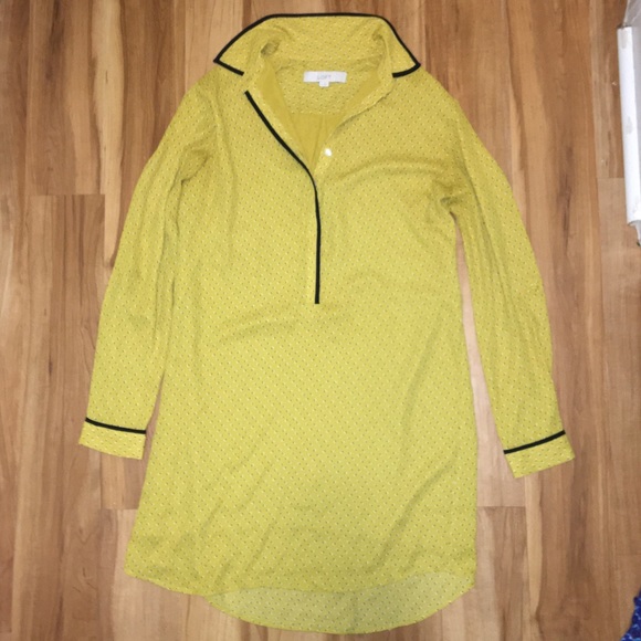 Loft Geometric Yellow Dress - Picture 1 of 8